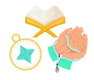 Outils de Pratique Islamique : Qibla, Tasbeeh, Coran